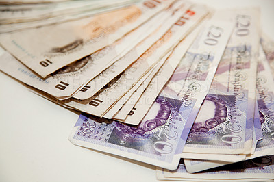 Buy stock photo Cropped shot of monetary bills