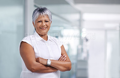 Buy stock photo Shot of businesspeople working in the office