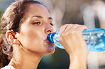 Woman drinking water