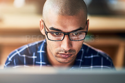 Buy stock photo Cropped shot of a young designer working in the office