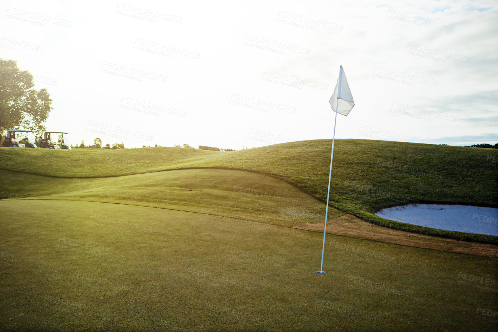 Buy stock photo Shot of an empty golf course