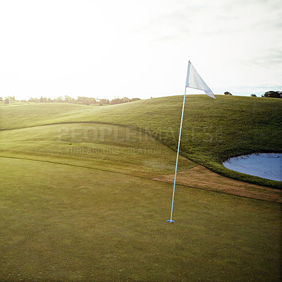 Buy stock photo Shot of an empty golf course