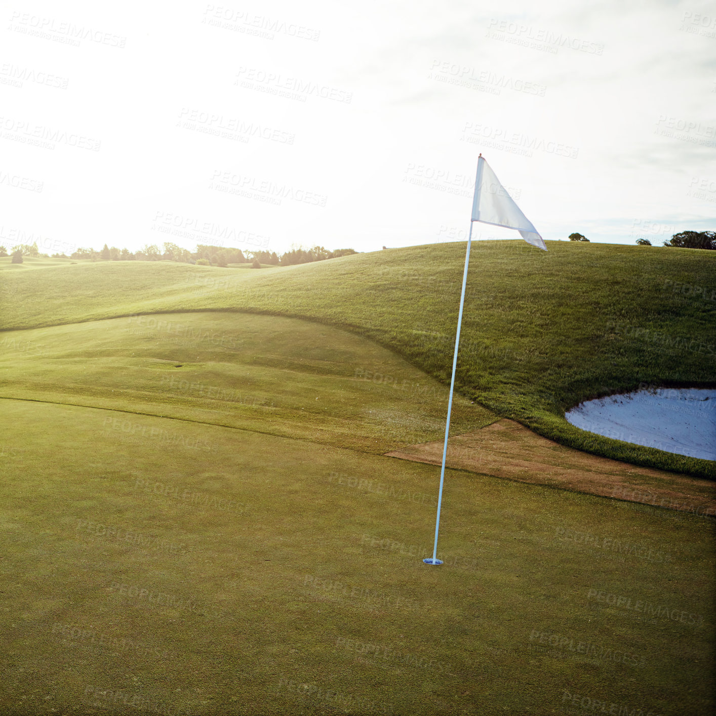 Buy stock photo Shot of an empty golf course