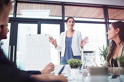 Buy stock photo Shot of businesspeople having a meeting in the boardroom