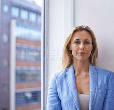 Buy stock photo Cropped shot of corporate businesspeople in the office