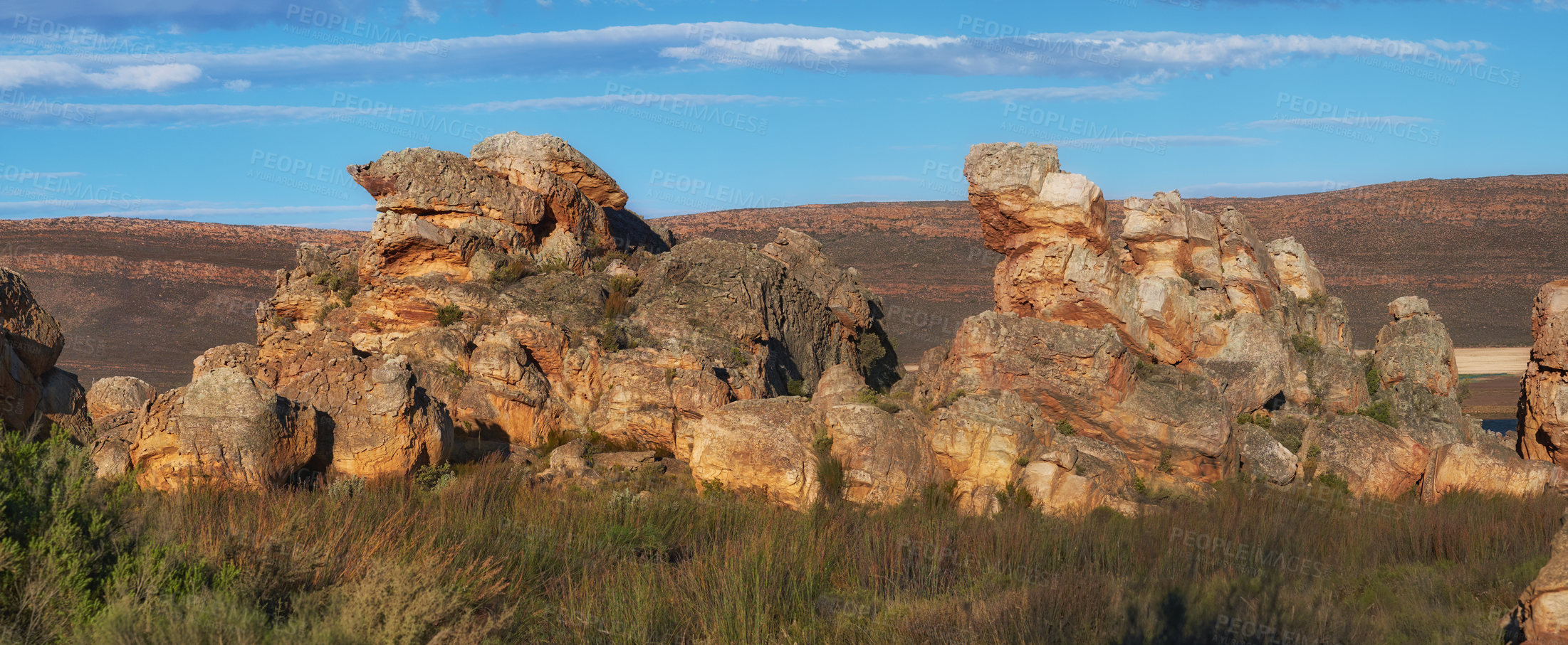 Buy stock photo The Cederberg Wilderness Area  a wonderfully rugged mountain range about 200km north of Cape Town. Largely unspoiled, this designated wilderness area is characterised by high altitude fynbos and, not surprisingly, considering the name, sizeable cedar trees.