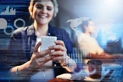 Buy stock photo Cropped shot of computer programmers working on new code