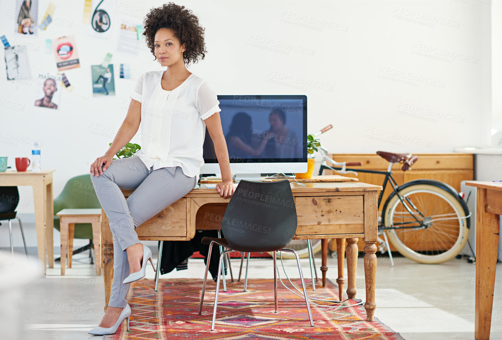 Buy stock photo Portrait of an attractive female designer in her modern office