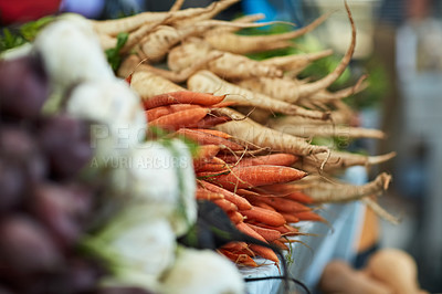 Buy stock photo Shot of fresh produce in a grocery store