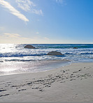 Rocky and sandy coast Camps Bay