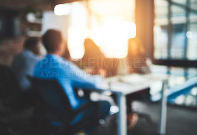 Buy stock photo Cropped shot of businesspeople working in an office