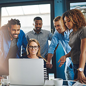 They're a team of pioneers in the design world | Buy Stock Photo on ...
