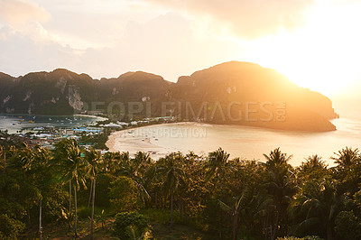 Buy stock photo Shot of a breathtaking island view