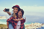 Snapping a selfie against a beautiful backdrop