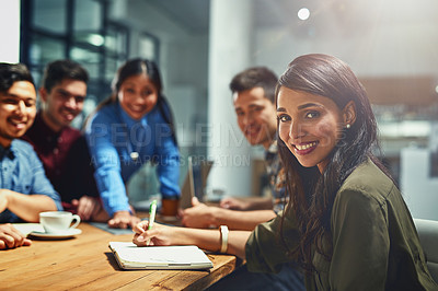 Buy stock photo Portrait of a team of designers working together in an office
