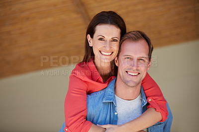 Buy stock photo Portrait of a mature couple enjoying the day at home together