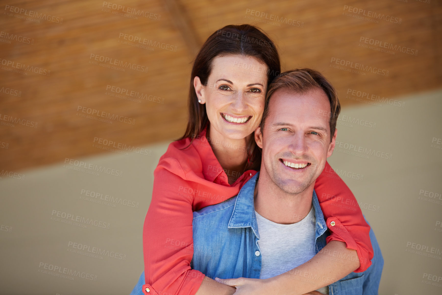 Buy stock photo Portrait of a mature couple enjoying the day at home together