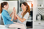 Clapping game fun for daughter and Mum