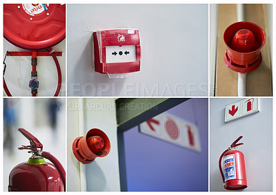 Buy stock photo Composite of various safety and emergency related objects