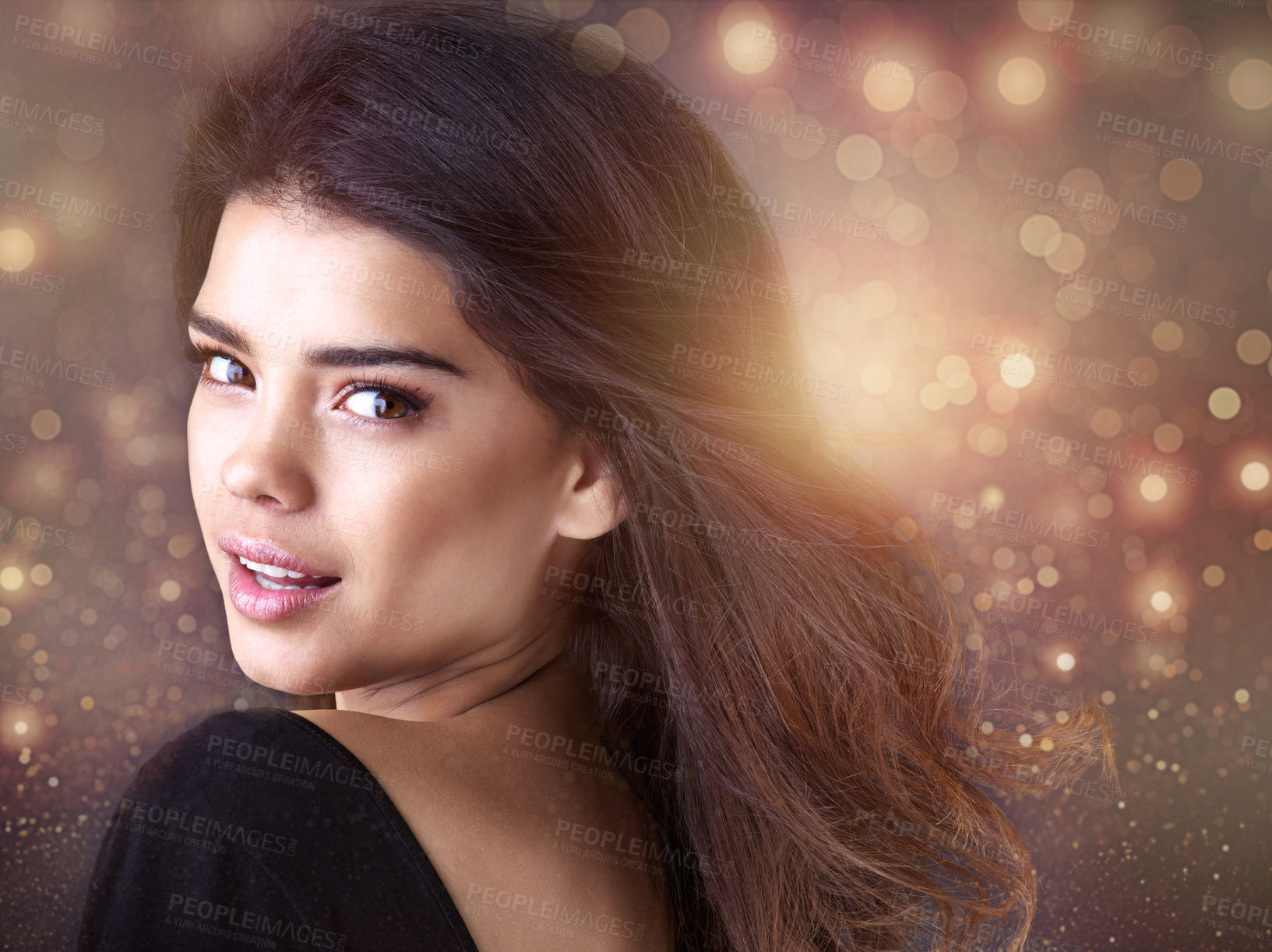 Buy stock photo Studio shot of a beautiful young woman posing in the studio