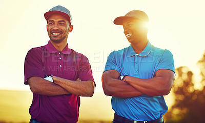 Buy stock photo Spending the day on a golf course