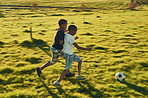 Football fun with a friend