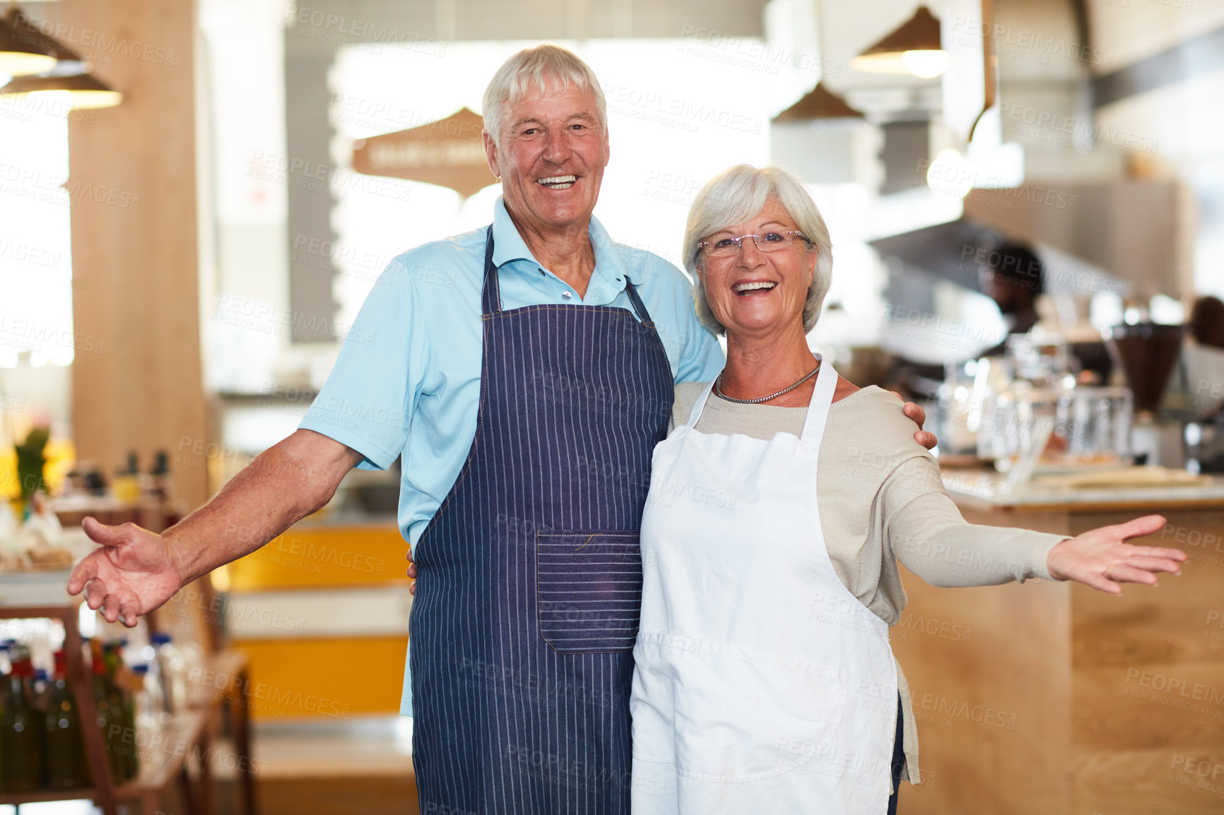 Buy stock photo Portrait of a senior couple running a small business together