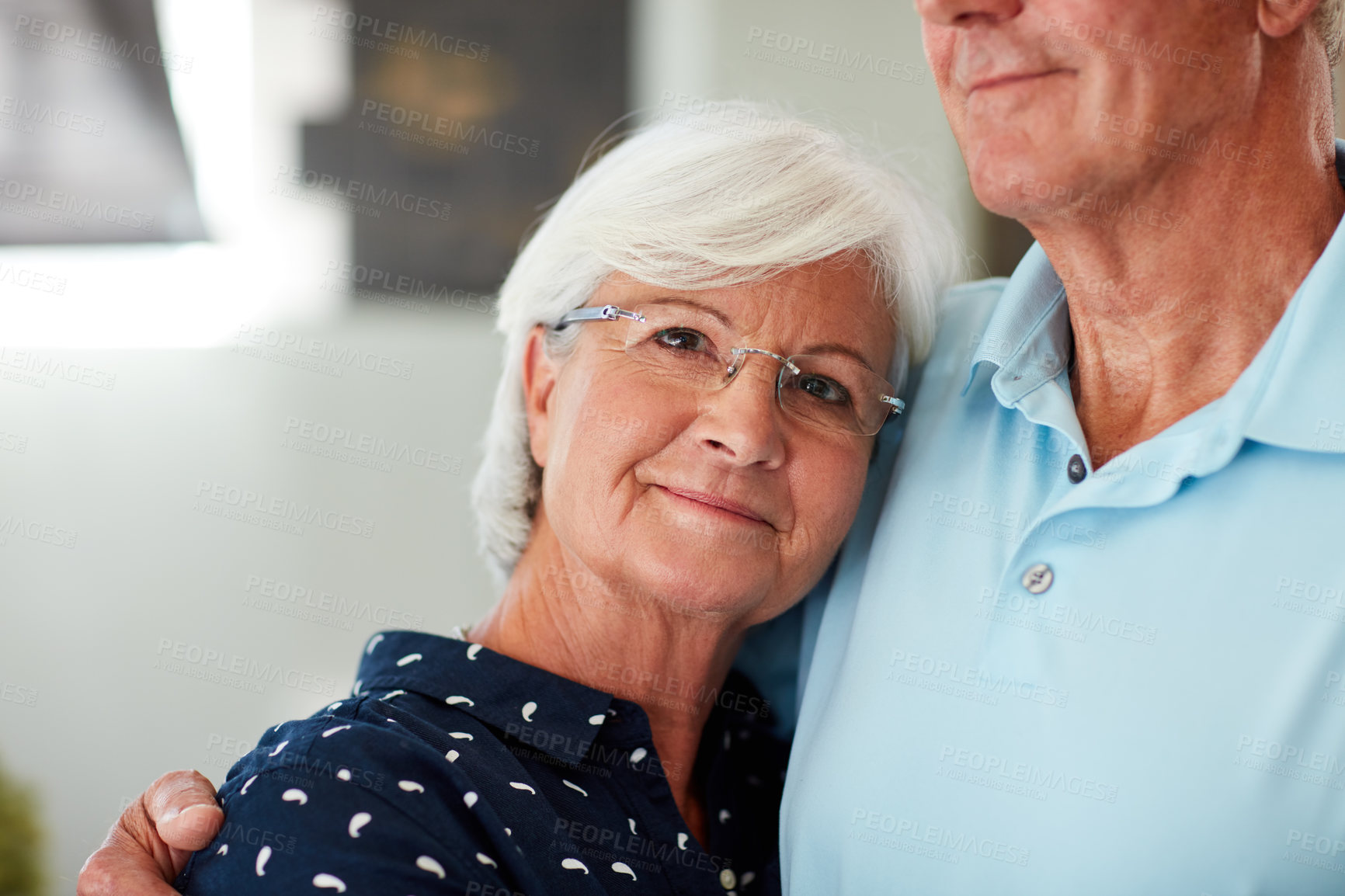 Buy stock photo Cropped shot of a senior couple standing together