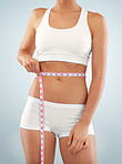 Reaching her tummy weight loss target