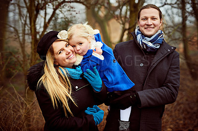 Buy stock photo Shot of a family outdoors