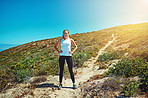 Standing strong in nature after a great workout