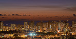 Honolulu by night,  Oahu - Hawaii