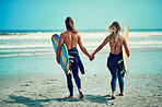 We surf together