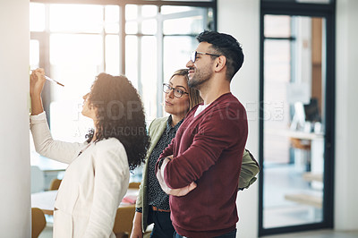 Buy stock photo Shot of young businesspeople in the office