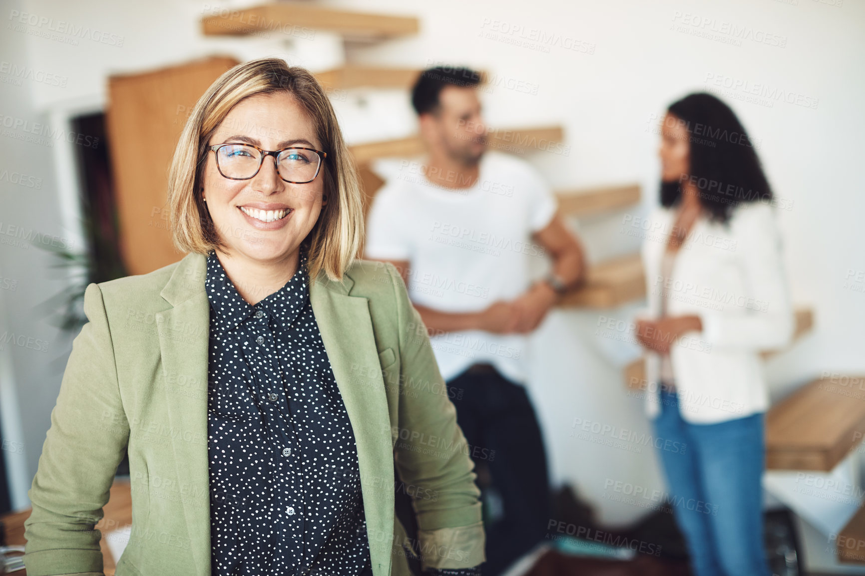 Buy stock photo Shot of young businesspeople in the office