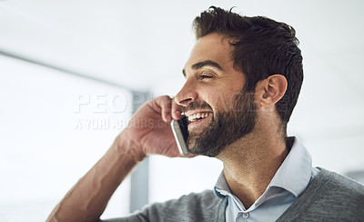 Buy stock photo Cropped shot of a businessman working in his office
