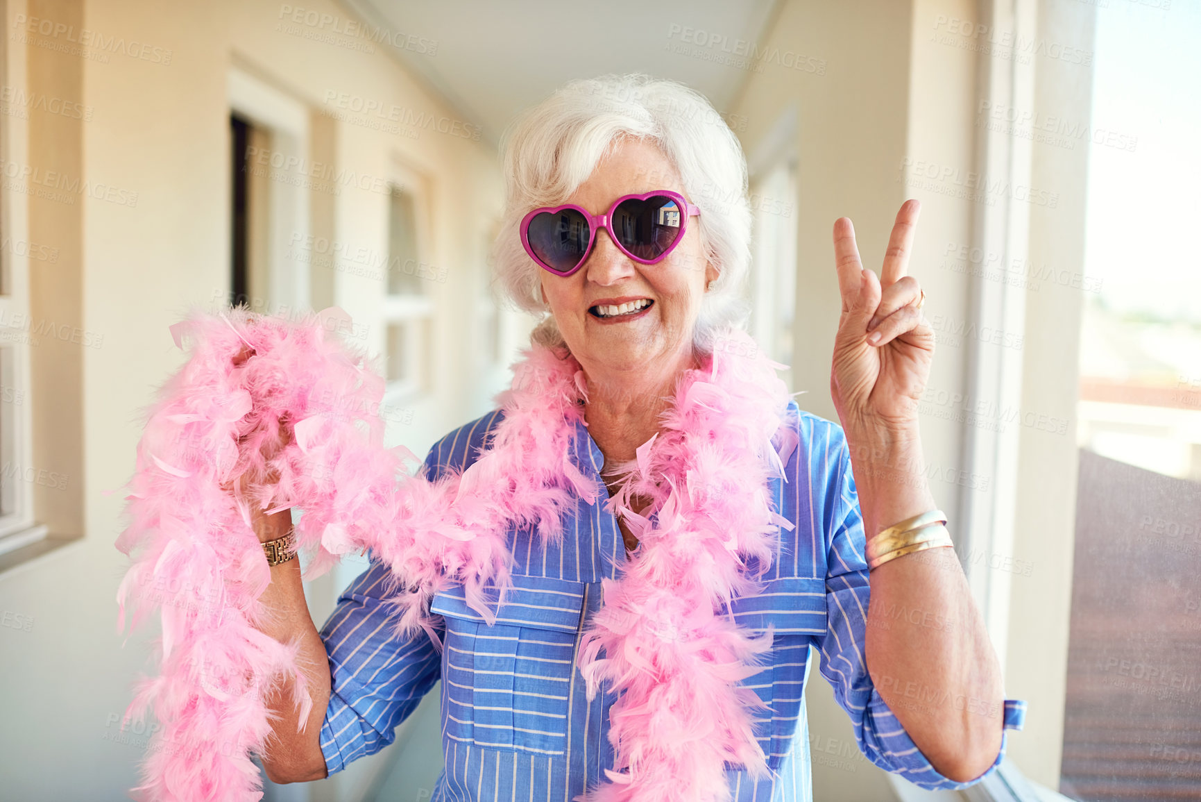 Buy stock photo Cropped shot of a senior woman at home