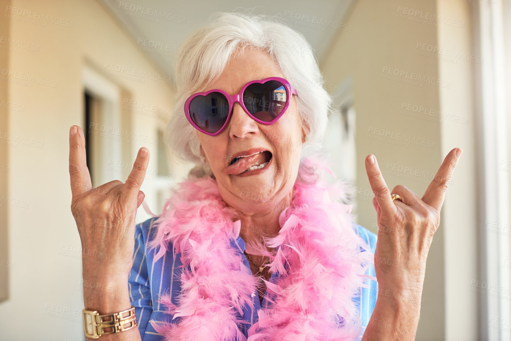 Buy stock photo Cropped shot of a senior woman at home