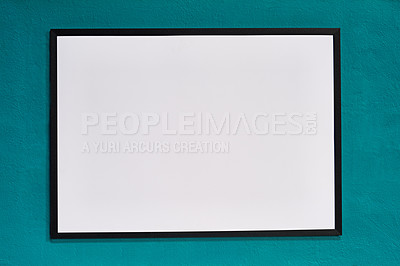 Buy stock photo Shot of a blank poster with space to add your own text