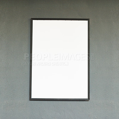 Buy stock photo Shot of a blank poster with space to add your own text