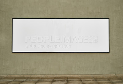 Buy stock photo Shot of a blank poster with space to add your own text