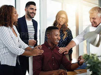 Buy stock photo Shot of a group of designers working together