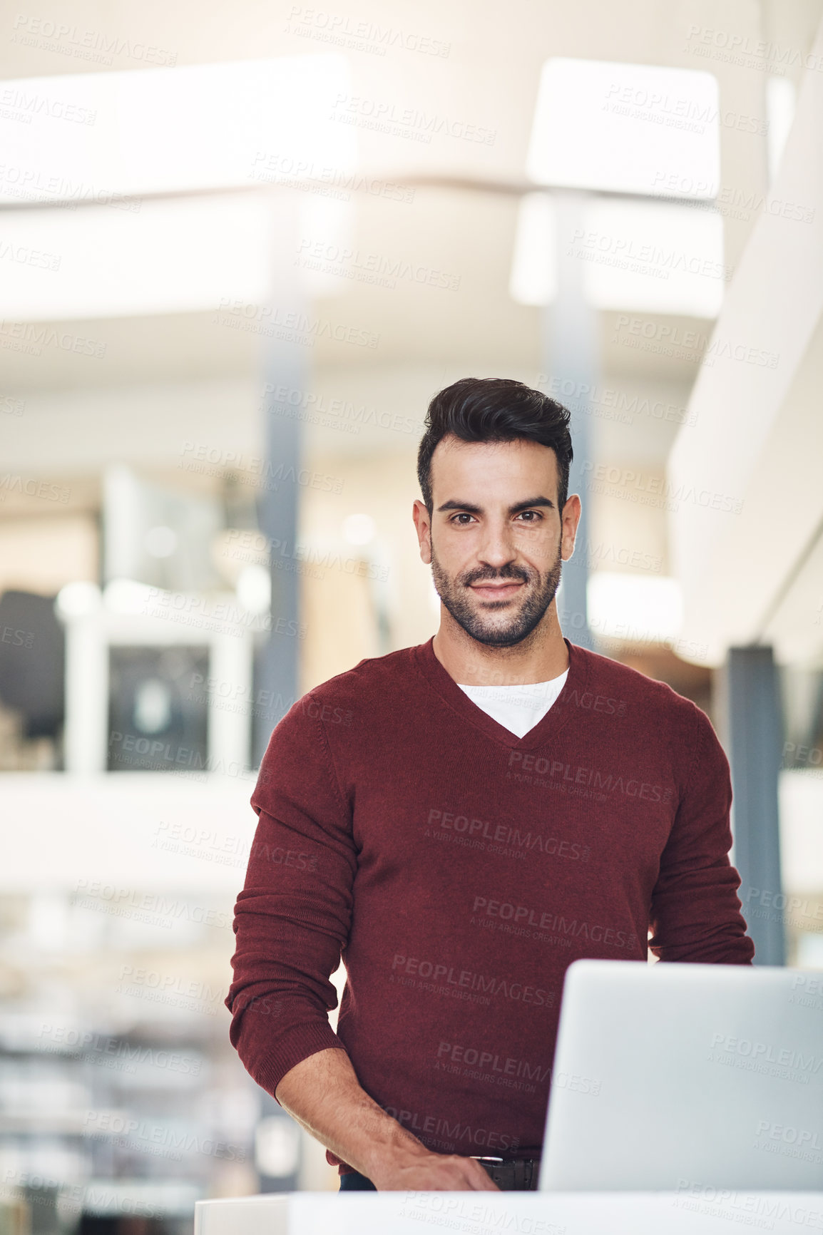 Buy stock photo Shot of a young businessman in the office