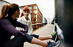 Catching up while stretching