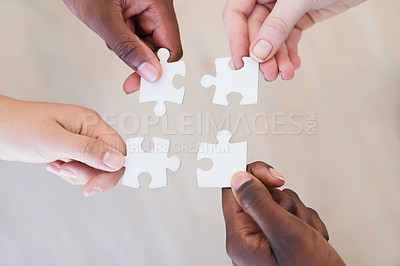 Buy stock photo Cropped shot of a unified team