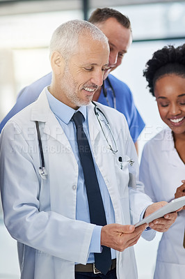 Buy stock photo Cropped shot of doctors in the hospital