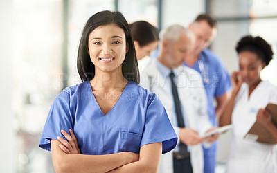 Buy stock photo Shot of doctors in a hospital