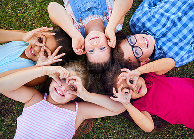 Buy stock photo Shot of a group of elementary school children together