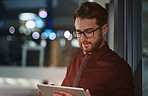 Loading his tablet with business apps