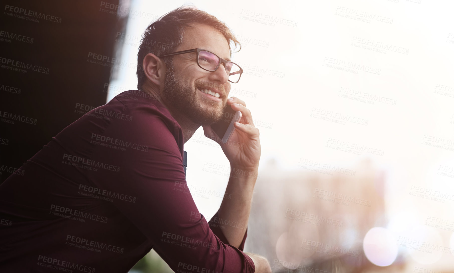 Buy stock photo Shot of a young man working in a modern office